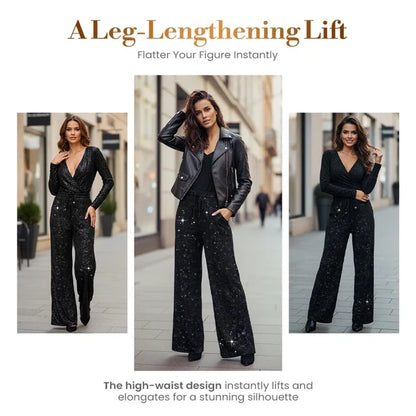 Women’s Sequin Wide-Leg Pants