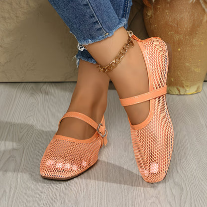 Women's Mesh Mary Jane Flats