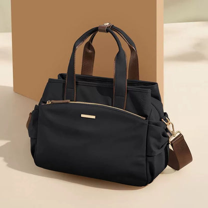 Women's Tote Bag with Pleated Side Pockets