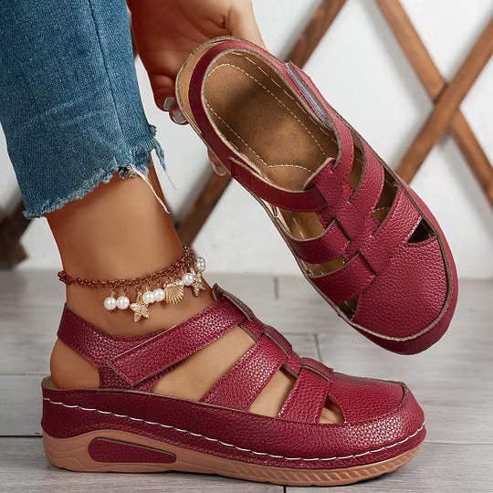 Women's Closed-Toe Platform Wedge Sandals