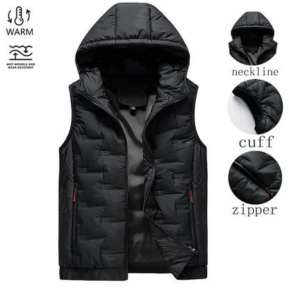 Men's Hooded Zip-Front Vest
