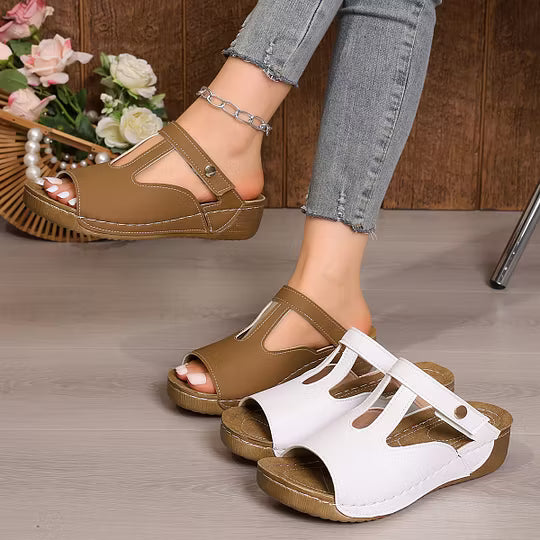 Women's Open-Toe Wedge Slide Sandals