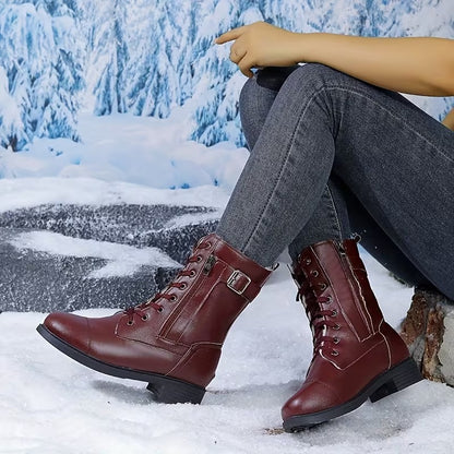 Women's Mid-Calf Lace-Up Boots