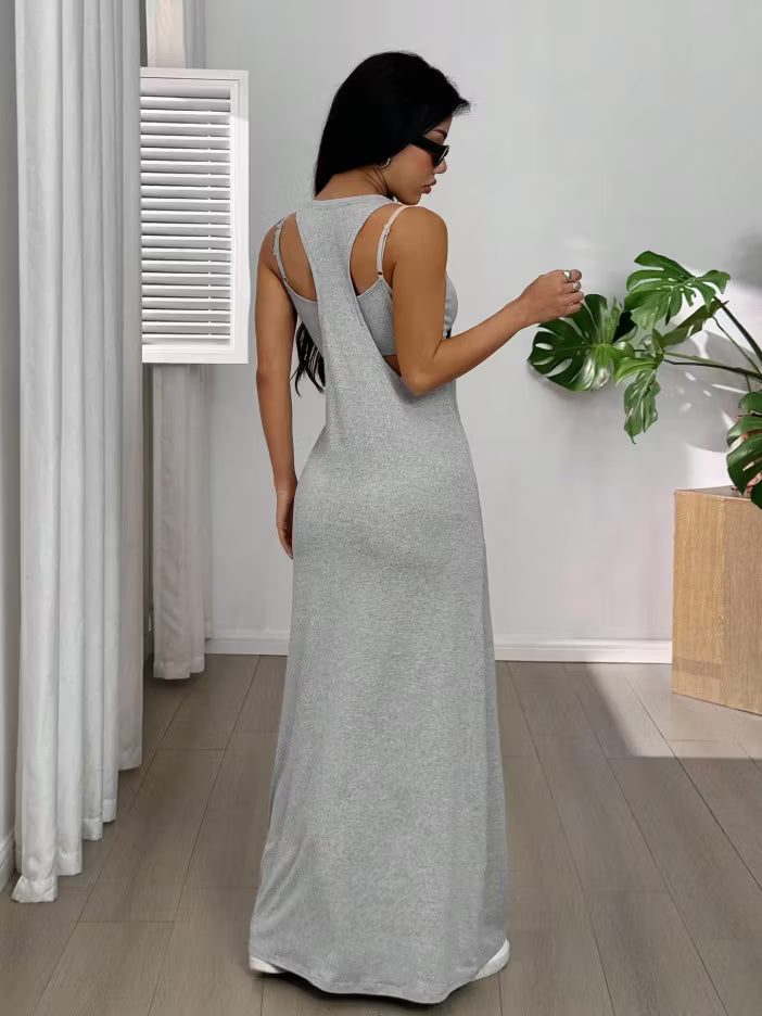 Women's Two-Piece Cutout Maxi Dress