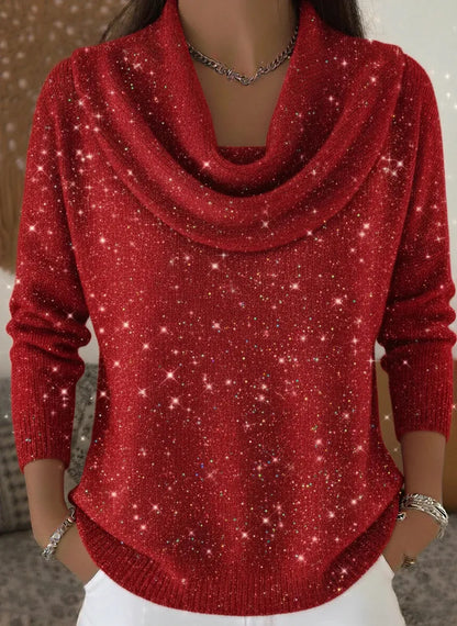 Women’s Soft-Shine Relaxed Round-Neck Knit Sweater