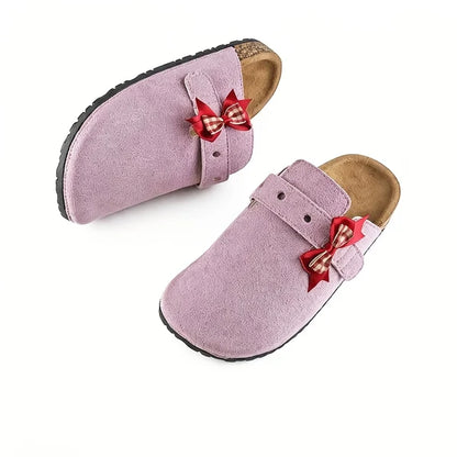 Women’s Bow Detail Wide Toe Mules