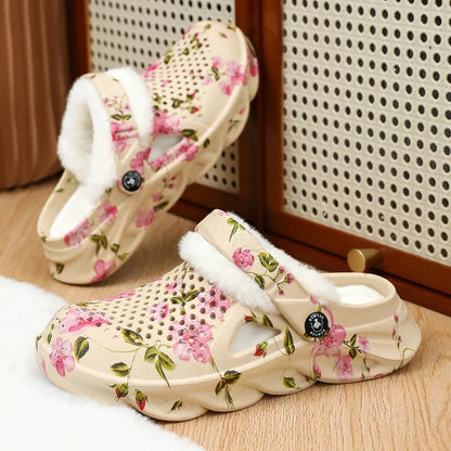 Women’s Floral Cozy Lined Clogs
