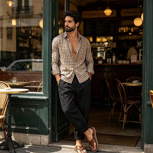 Men's Relaxed Drawstring Casual Pants