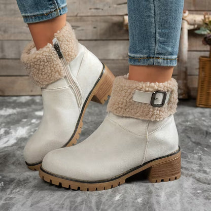Women's Cuff Buckle Ankle Boots