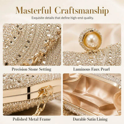 Women’s Pearl Clasp Evening Clutch