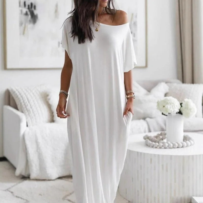 Women's Off-Shoulder Loose-Fit Dress