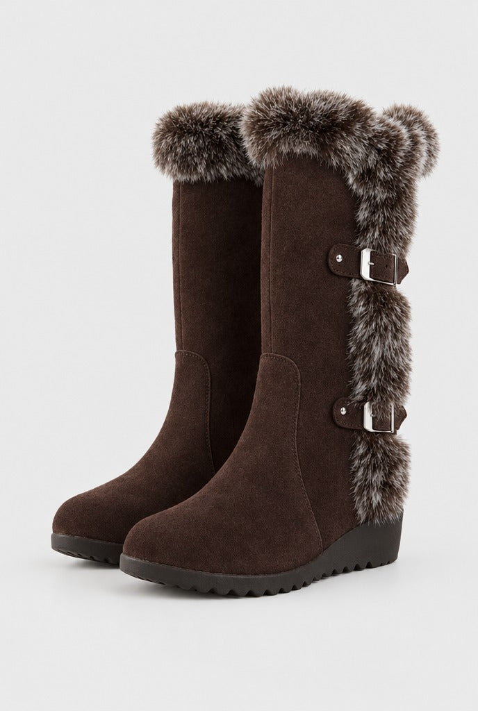 Women's Buckle Detail Winter Boots