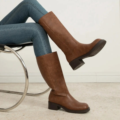 Women's Knee-High Block Heel Boots