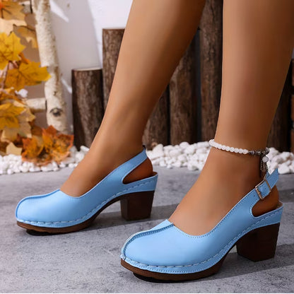 Women's Slingback Block Heel Pumps