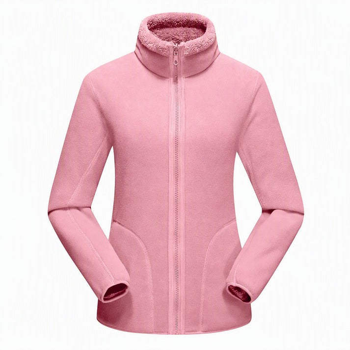 Unisex Reversible Zip-Up Jacket with Stand Collar