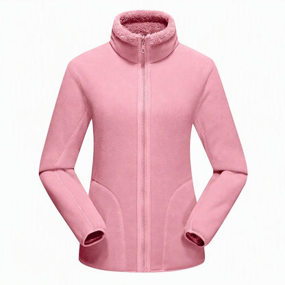 Unisex Reversible Zip-Up Jacket with Stand Collar