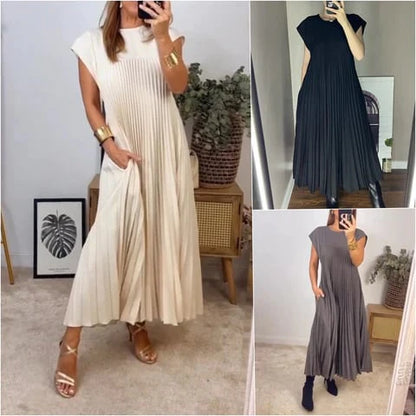 Women's Pleated Maxi Dress