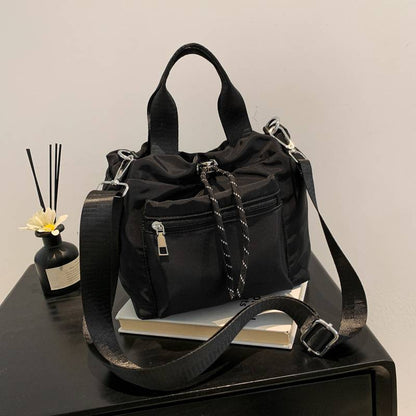 Women’s Lightweight Nylon Drawstring Bucket Bag