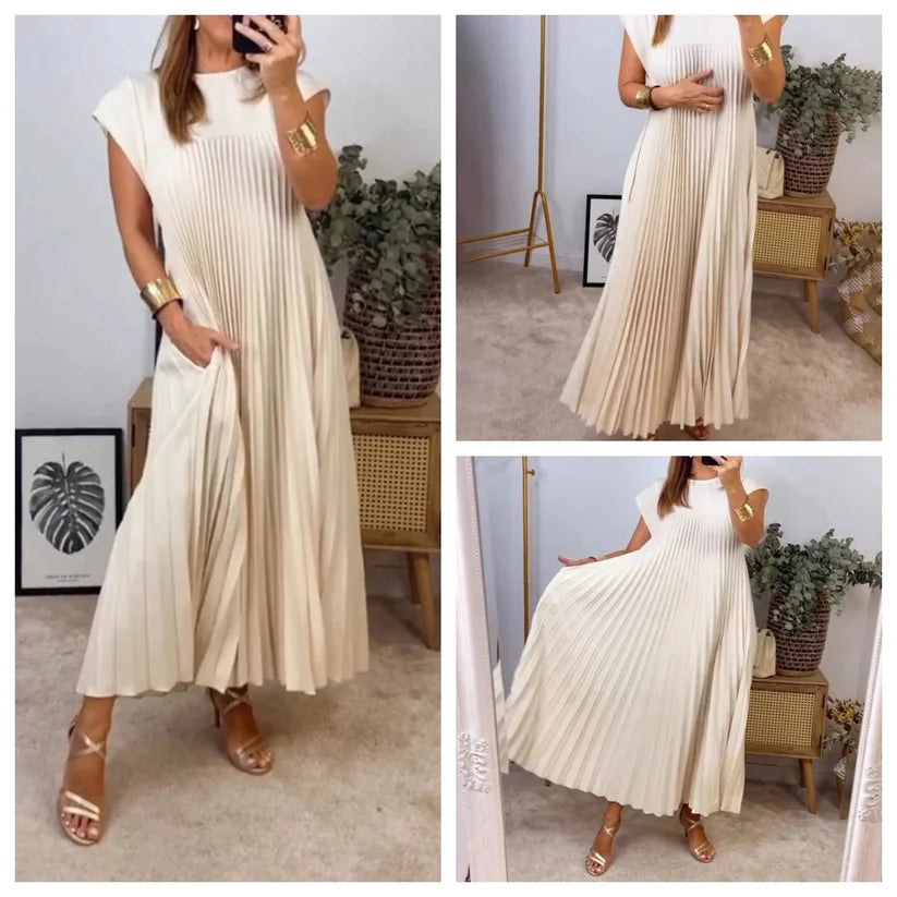 Women's Pleated Maxi Dress