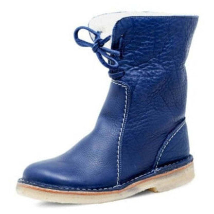 Women’s Leather-Look Lace-Up Ankle Boots