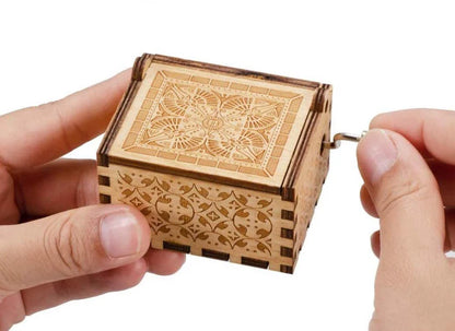 Music Box with Hand Crank Melody