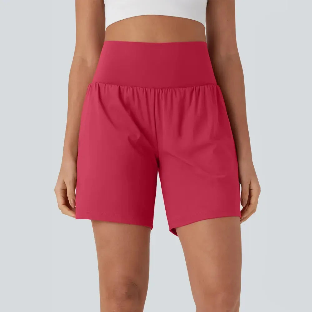 Women's Super High-Waisted Cool Touch Yoga Shorts