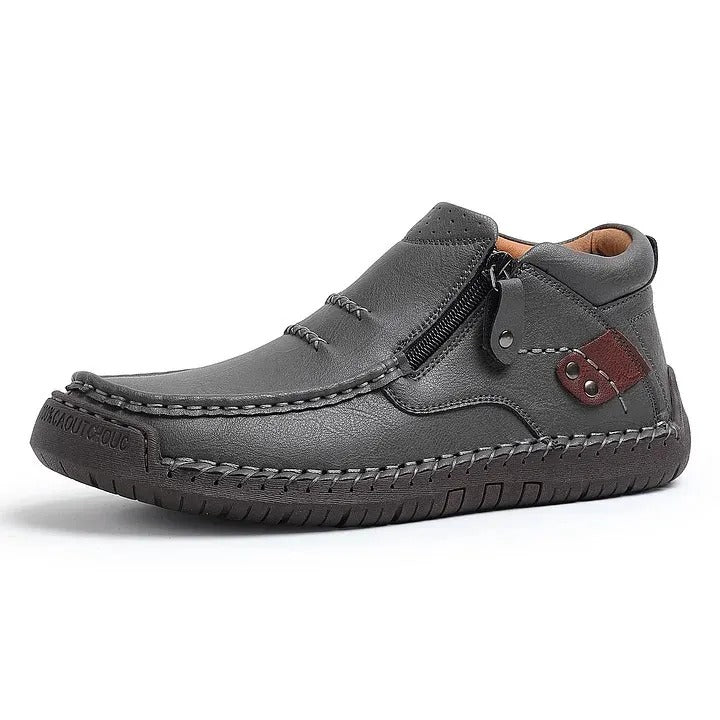 Men's Leather-Look Slip-On Boots