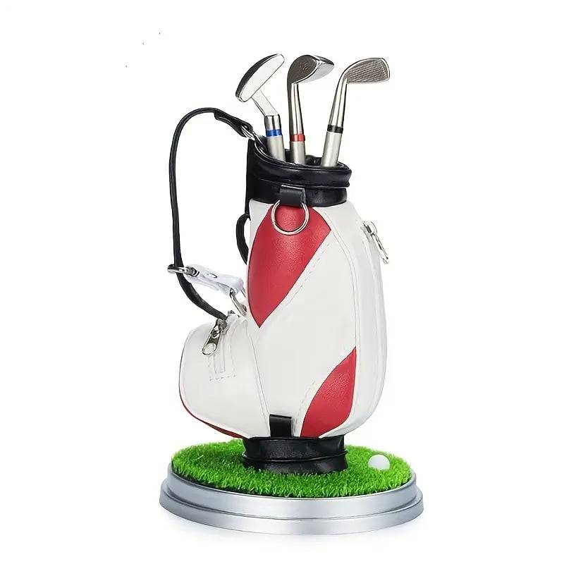 Golf Bag Pen Holder with 3 Pen Set
