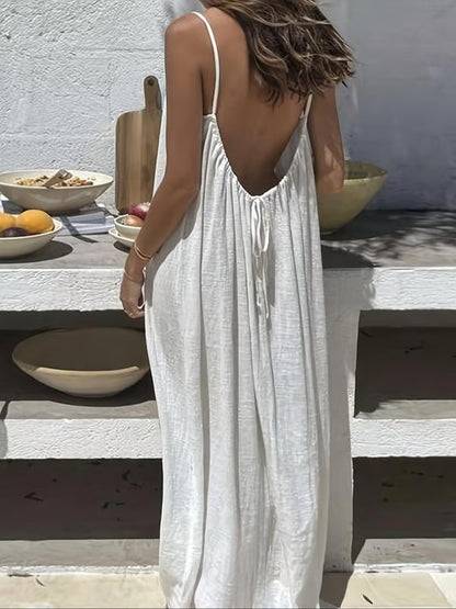 Women's Sleeveless Flowy Cami Maxi Dress