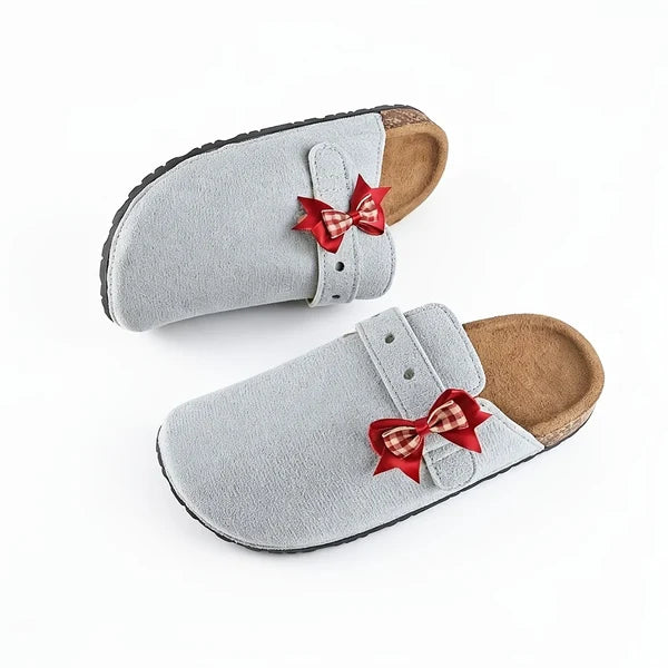 Women’s Bow Detail Wide Toe Mules