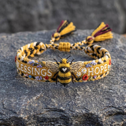 Handmade Honey Bee Woven Bracelet