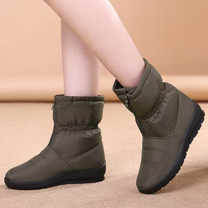 Women's Padded Ankle Boots with Side Zipper