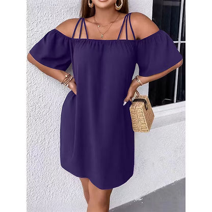 Women's Cold Shoulder Strappy Dress