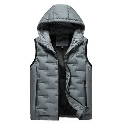 Men's Hooded Zip-Front Vest