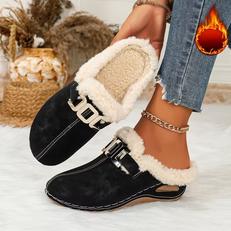 Women's Buckle Detail Slip-On Clogs