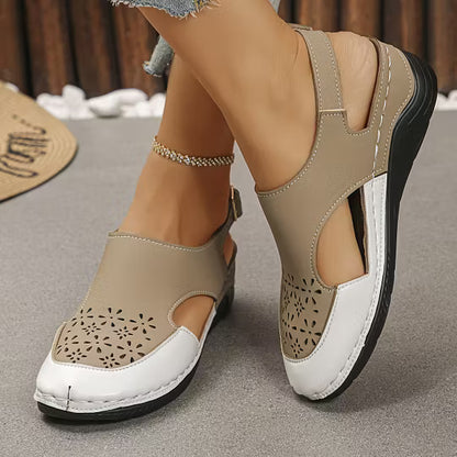 Women's Cutout Slingback Wedge Sandals