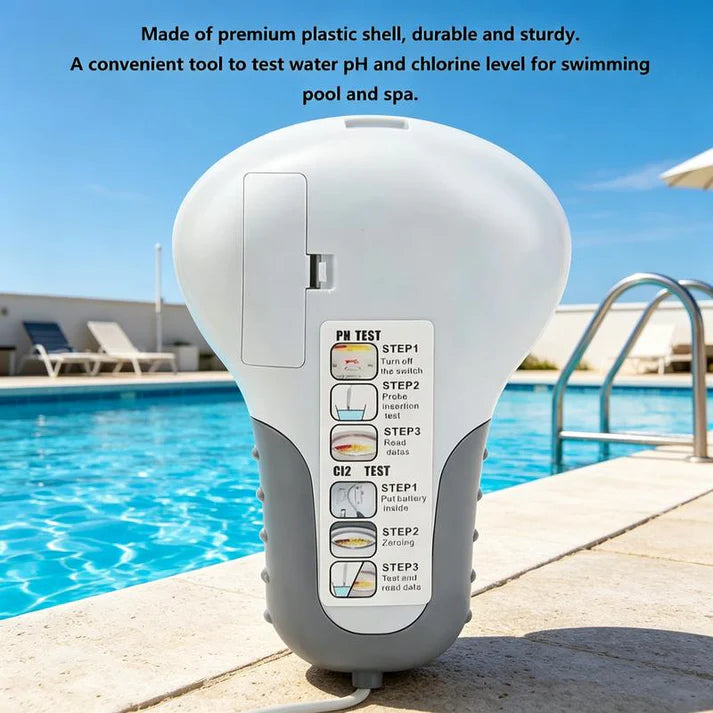 Pool Water pH and Chlorine Test Meter