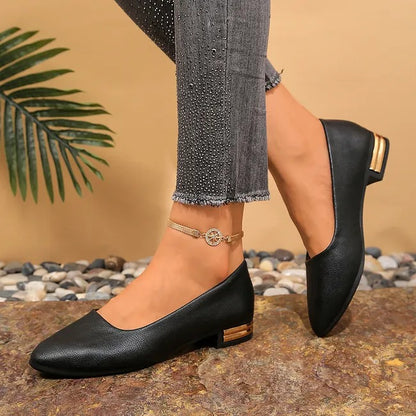 Women's Pointed-Toe Flats with Bow Detail