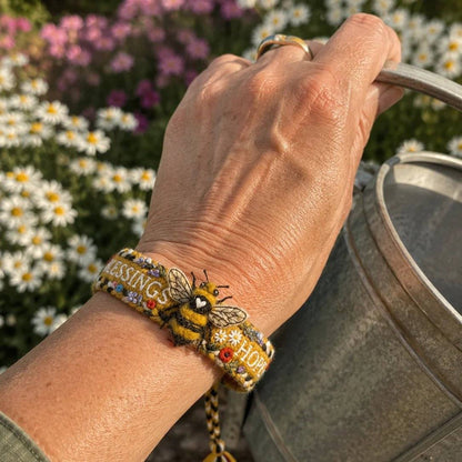 Handmade Honey Bee Woven Bracelet