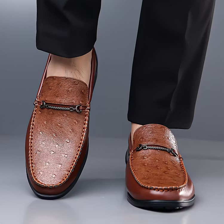 Men's Leather-Look Penny Loafers