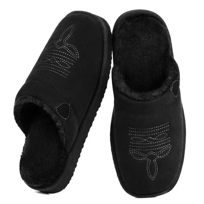 Unisex Embroidered Mule Slippers