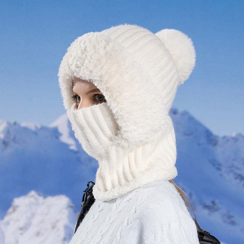 Women's Knit Hat with Neck Cover