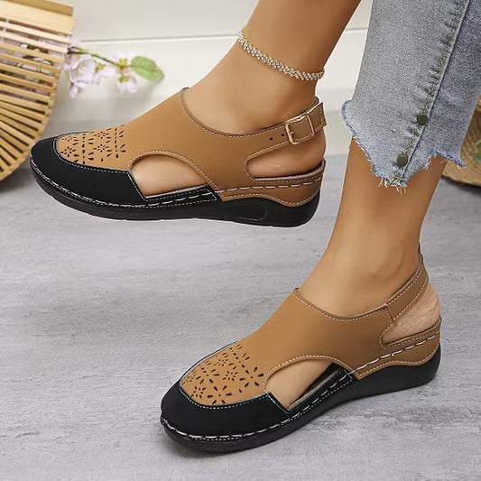 Women's Cutout Slingback Wedge Sandals