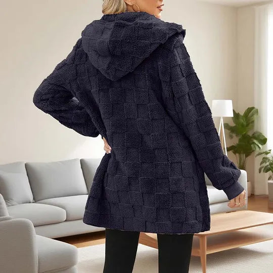 Women's Hooded Textured Cardigan