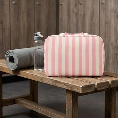 Striped Hanging Toiletry Travel Organizer Bag