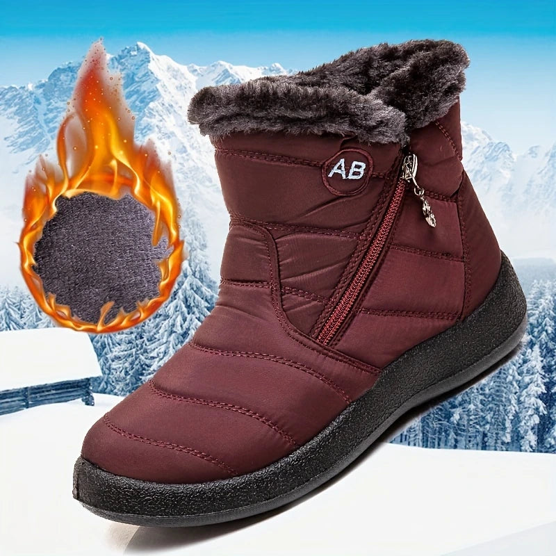 Women's Fuzzy Trim Ankle Boots
