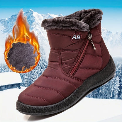 Women's Fuzzy Trim Ankle Boots