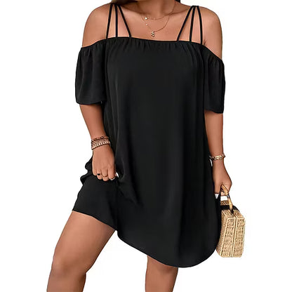 Women's Cold Shoulder Strappy Dress