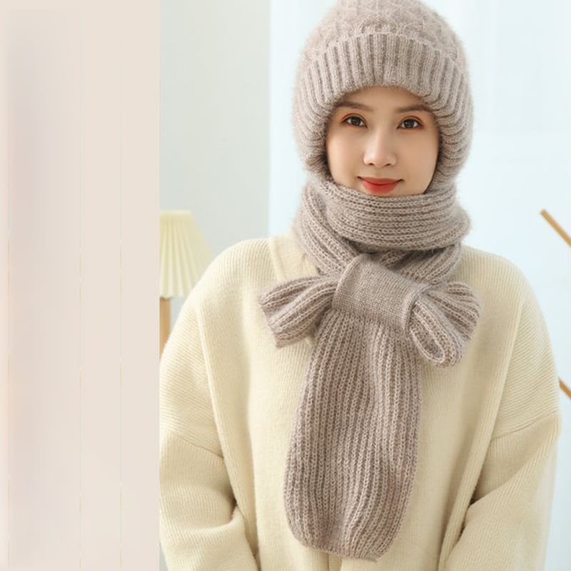 Women's Hooded Knit Scarf