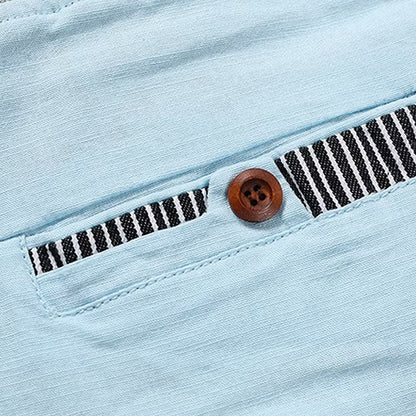 Men's Drawstring Linen Blend Shorts